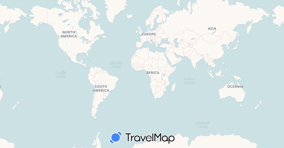 TravelMap itinerary: driving, plane, cycling in Belgium, Canada, Germany, France, Netherlands (Europe, North America)